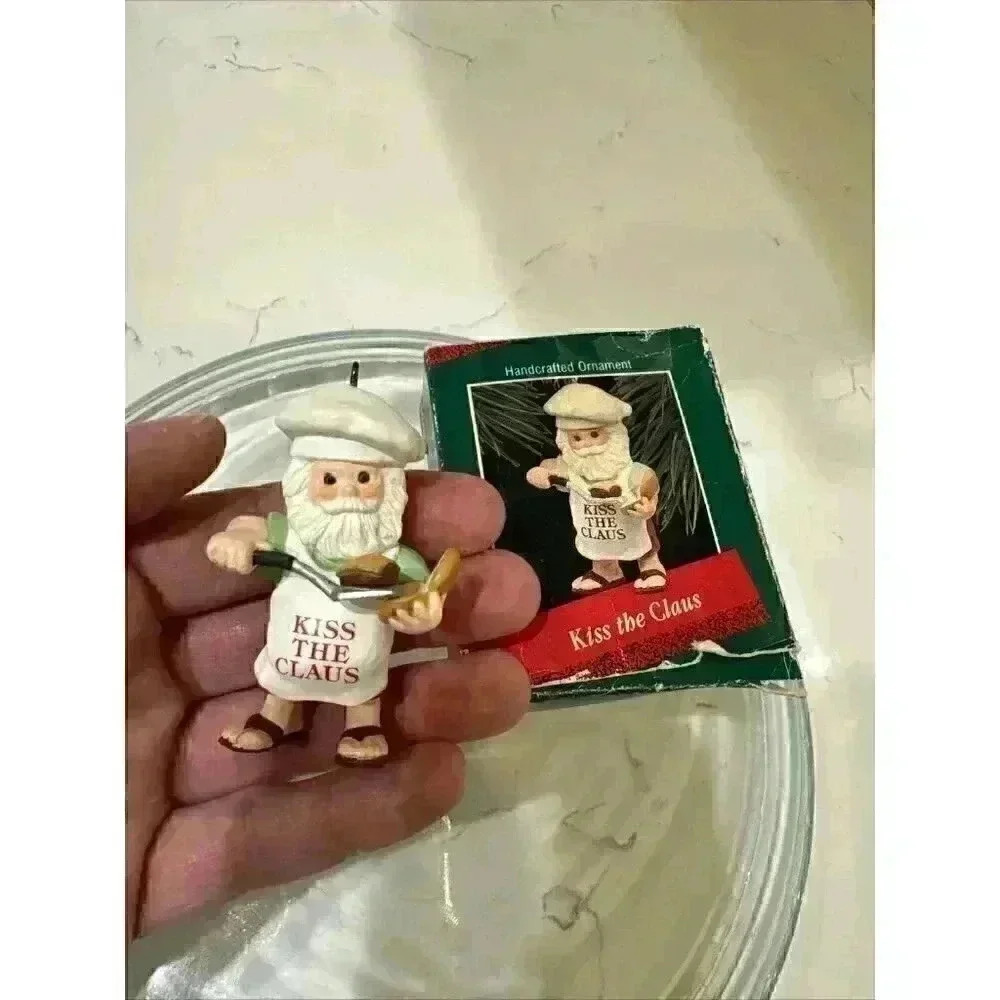 Hallmark Christmas Ornament 1988 Kiss The Claus